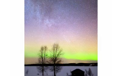 핀란드 겨울 밤