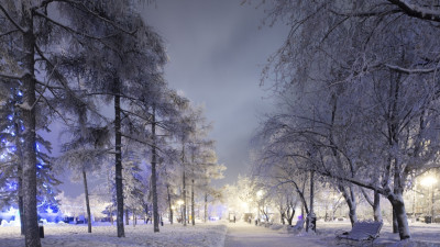 이르쿠츠크의 밤 풍경