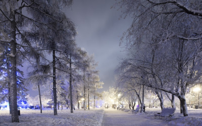 이르쿠츠크의 밤 풍경