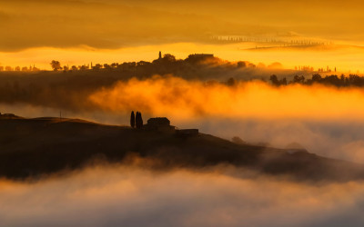 이탈리아 토스카나 운해가 아름다웠던 아침